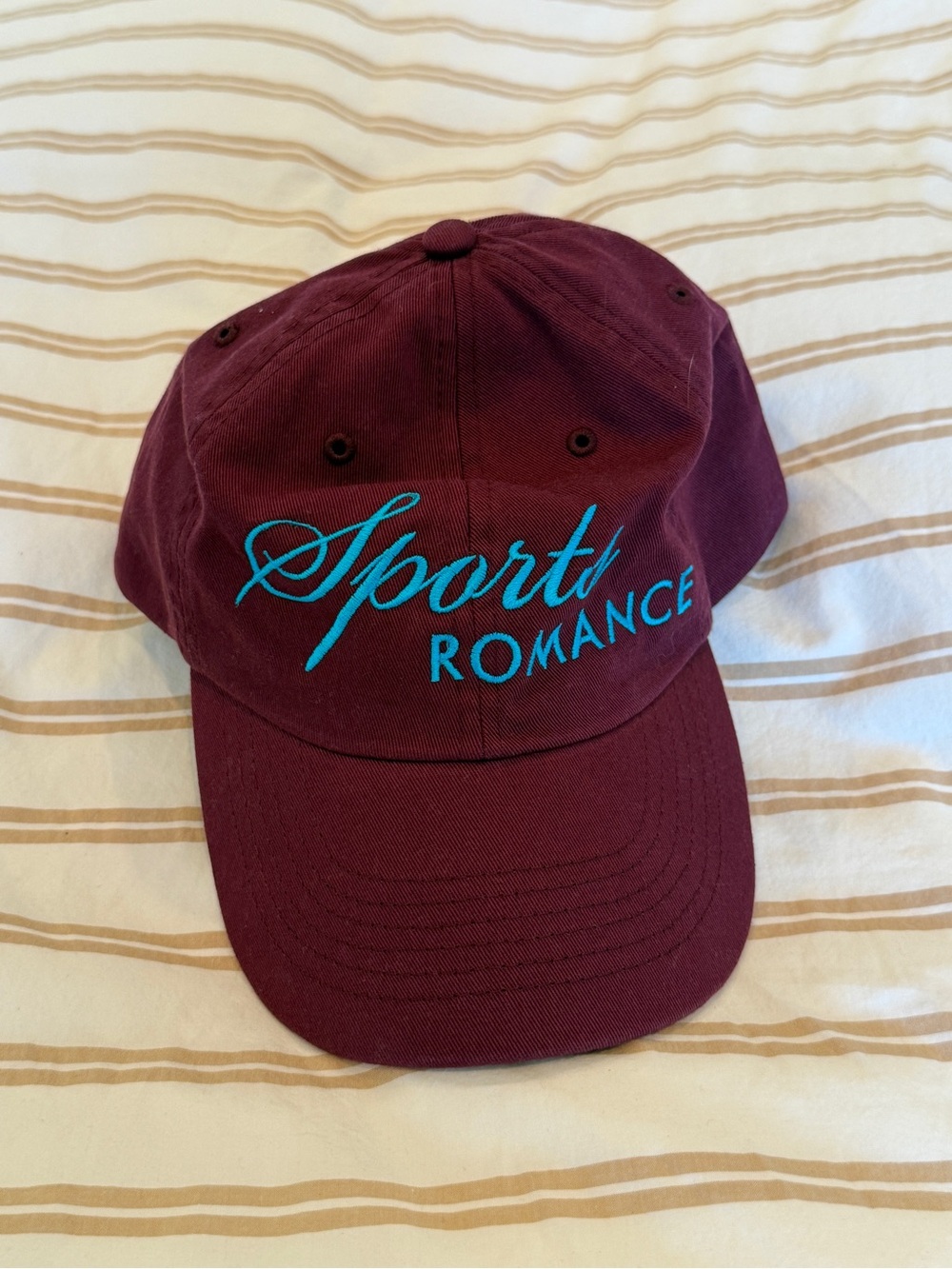 Maroon Embroidered Baseball Hat